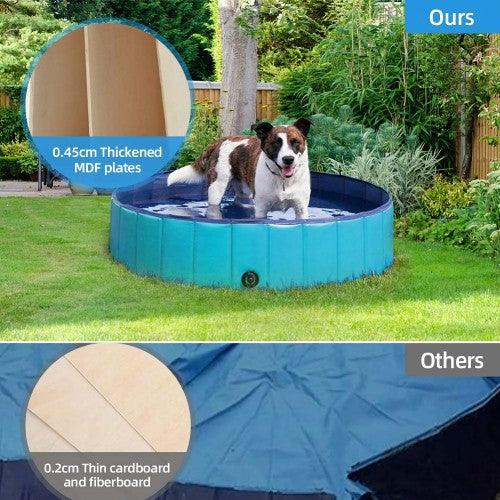 80 x 20 cm Portable Dog Kiddie Swimming Pool, PVC Foldable Non-Slip Bathtub for Small Dogs Pets (Blue) - Toytexx 80 x 20 cm Portable Dog Kiddie Swimming Pool, PVC Foldable Non-Slip Bathtub for Small Dogs Pets (Blue) - Toytexx